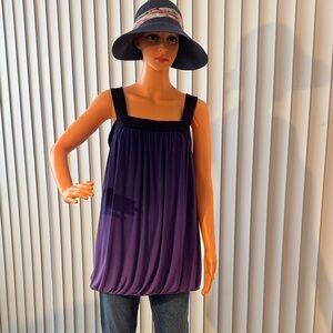 Donna Morgan Purple Tank with Black Straps